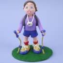 Claydough Hiker Girl Cake Topper